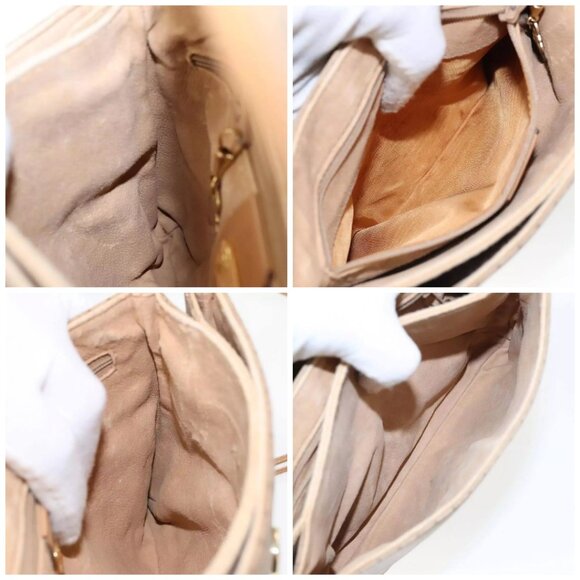 GUCCI Micro GG Supreme Shoulder Bag PVC Beige Gold - Picture 15 of 16